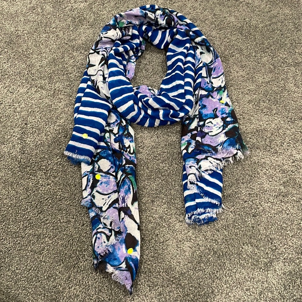 Loft Scarf floral and stripes